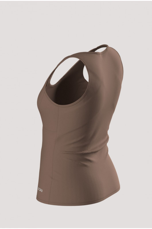 Regata Feminina Postural Termofusionada Marrom - 24271982