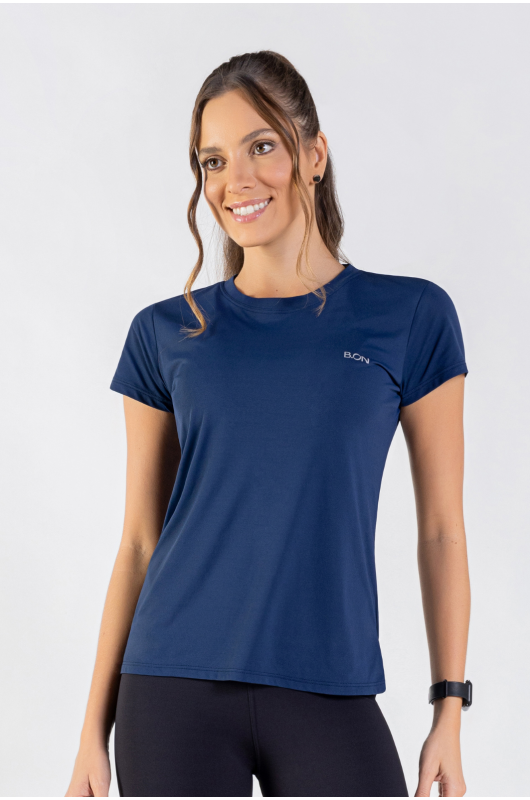 Camiseta Feminina Basic Marinho - 24270292