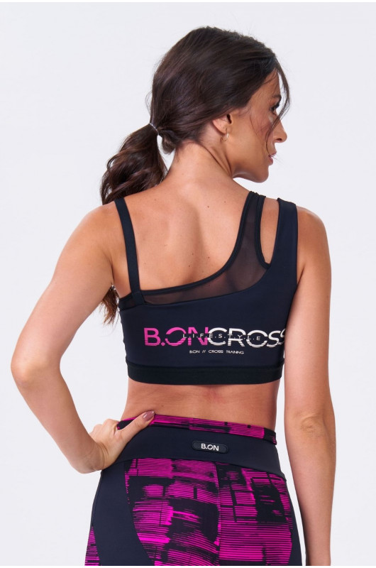 Top Reversível Feminino Cross Preto e Rosa - 24270858