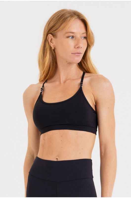 Top Sutiã Alças c/ Reguladores Feminino Preto - 24270020
