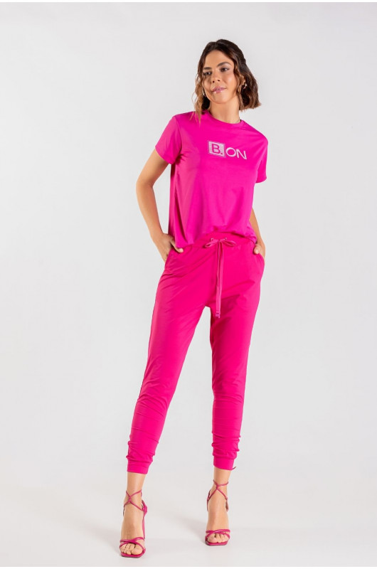 T-Shirt Feminina Estampada Pink Paris - 24271119