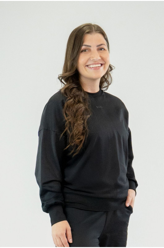 Blusão Feminino de Moletom Tech Peluciado Preto – 24271793