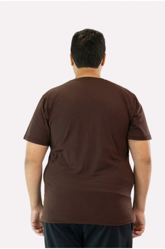 Camiseta B.ON Air Masculina Plus Size Marrom Expresso – 24271847