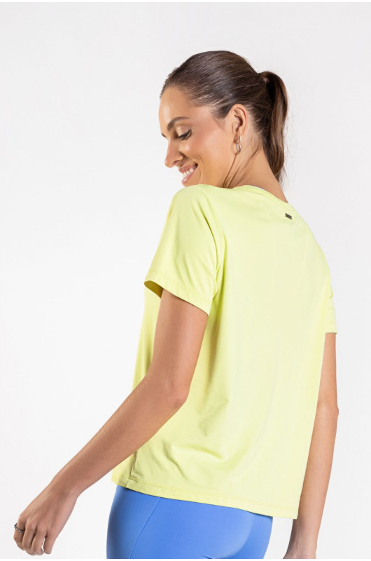 T-Shirt Feminina Fitness Verde Lima - 24271133