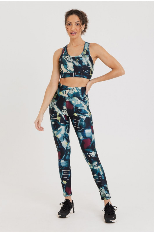  Legging Estampada Aquarela Feminina - 24271568 