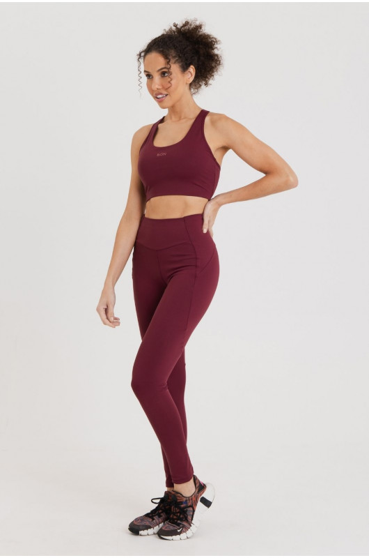  Top Fit Refletivo Feminino Bordô - 24271572 