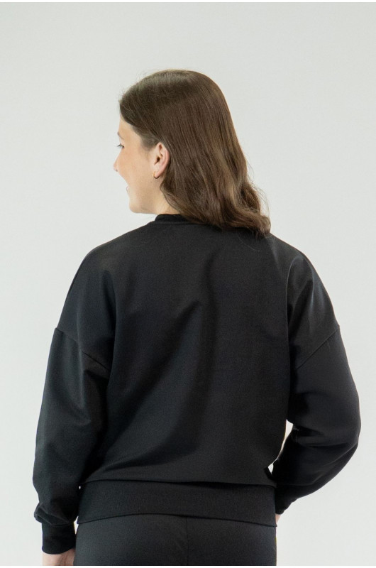 Blusão Feminino de Moletom Tech Peluciado Preto – 24271793