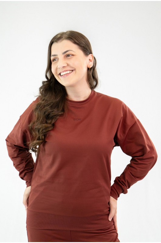 Blusão Feminino de Moletom Tech Peluciado Vermelho Cornalina – 24271885