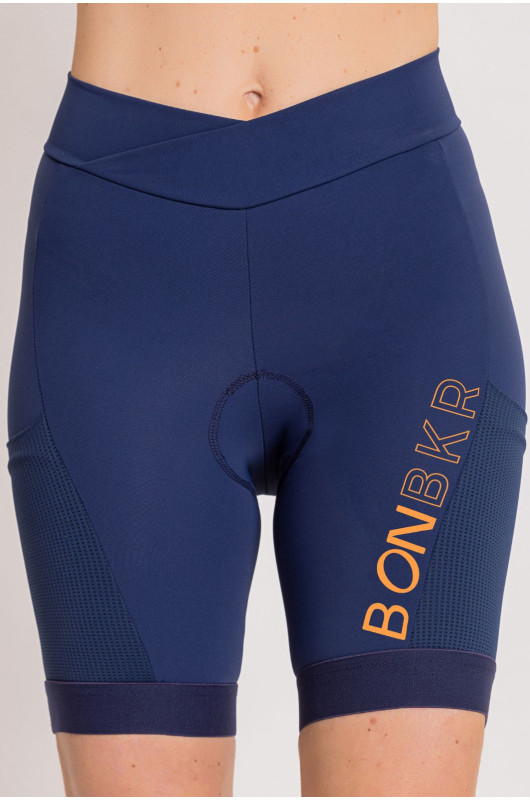 Bermuda Feminina Ciclismo Marinho c/ Laranja - 24270714 