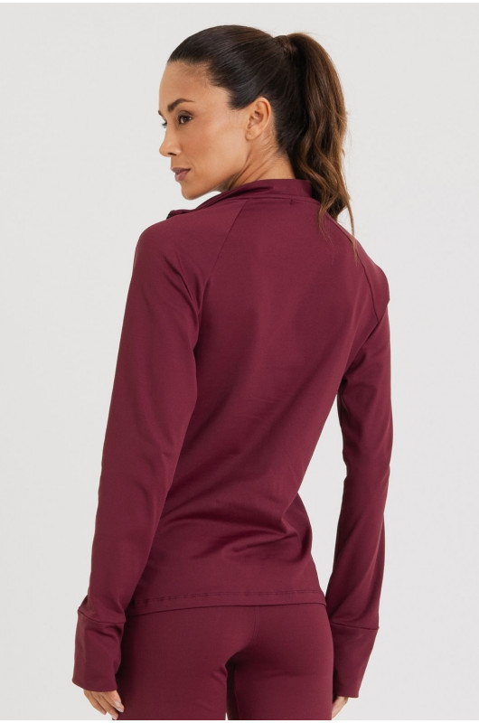 Jaqueta Slim Basic Feminina Bordô - 24271581 