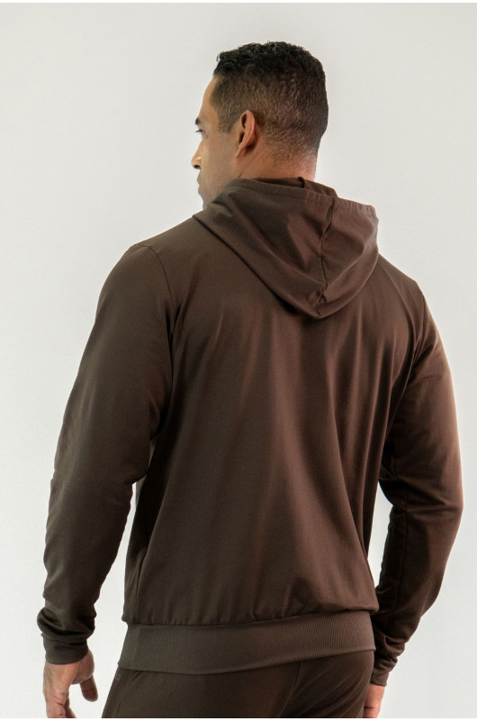 Blusão de Moletom Tech Masculino Marrom Expresso – 24271892