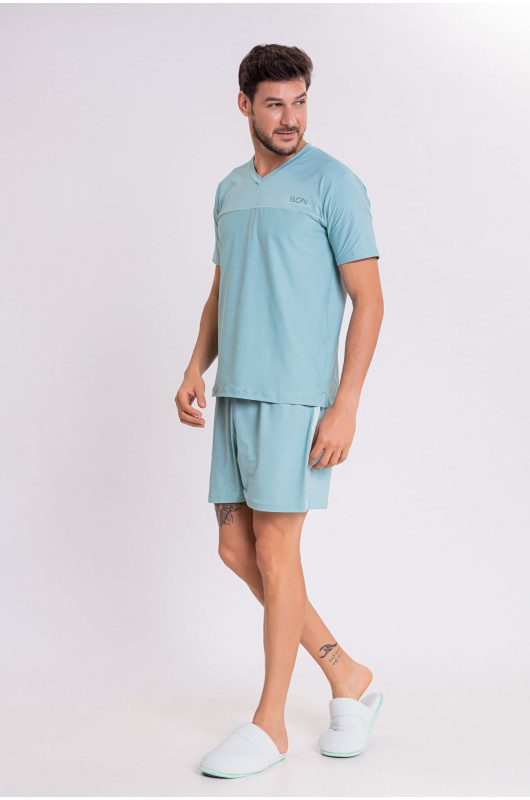 Shorts Pijama Masculino Verde Quartzo - 24270770
