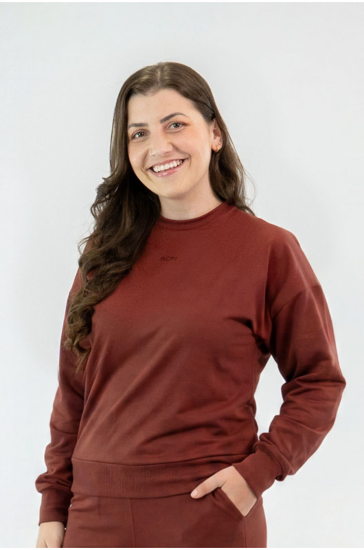 Blusão Feminino de Moletom Tech Peluciado Vermelho Cornalina – 24271885