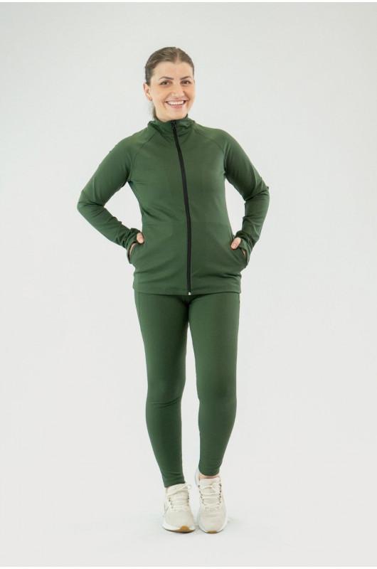 Jaqueta Slim Basic Feminina Verde Forest – 24271811
