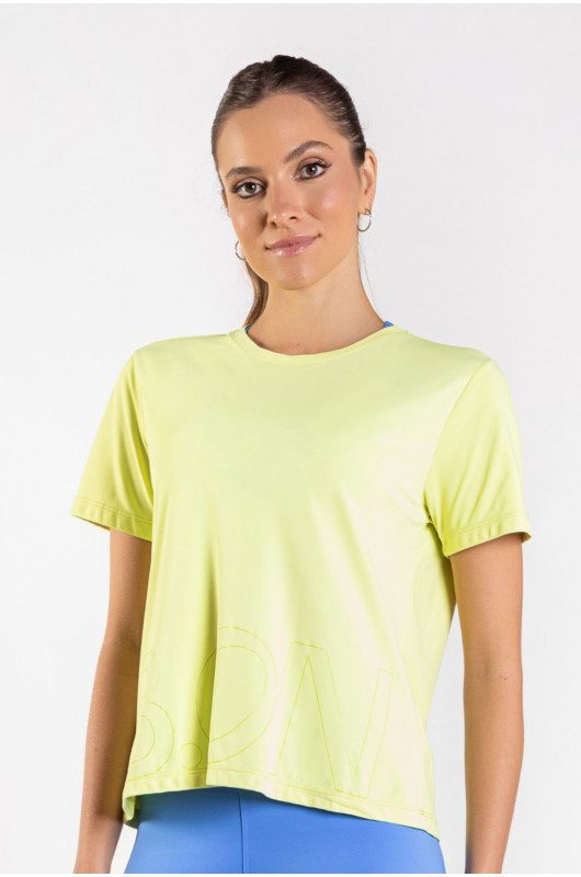 T-Shirt Feminina Fitness Verde Lima - 24271133