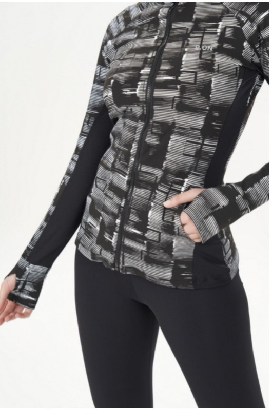 Jaqueta Feminina Jacquard Preta e Branca - 24270284