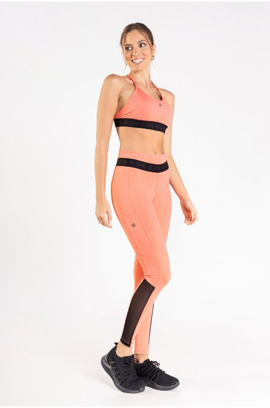 Top Feminino c/ Detalhe nas Costas em Tule Coral - 24271019