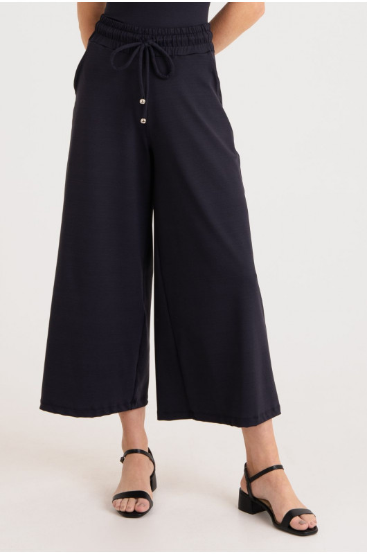    Calça Pantacourt Feminina Preta - 24271355 