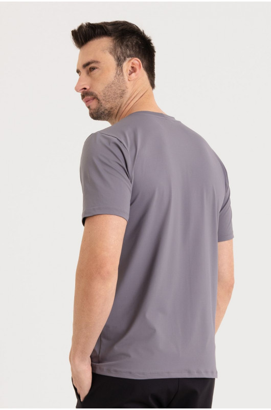 Camiseta Stripes Masculina Cinza Chumbo - 24271682 