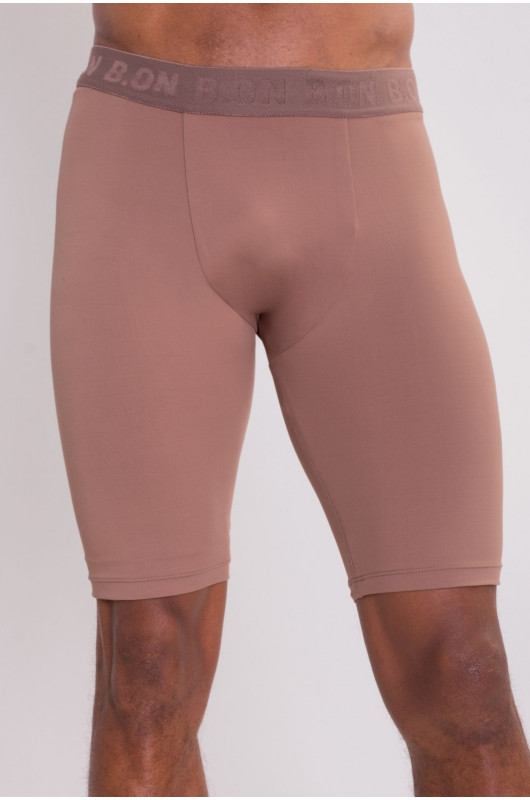 Cueca Boxer Alongada Leve Compressão Masculina Nude Marrom - 24270369 