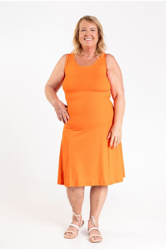 Vestido Regata Feminino Laranja Vitamina - 24270962