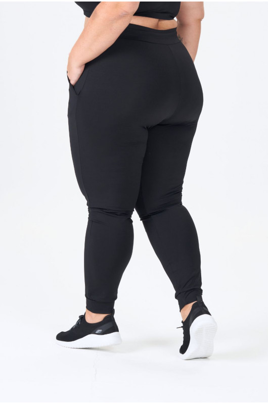 Jogger Feminina Plus Size Preta - 24270206