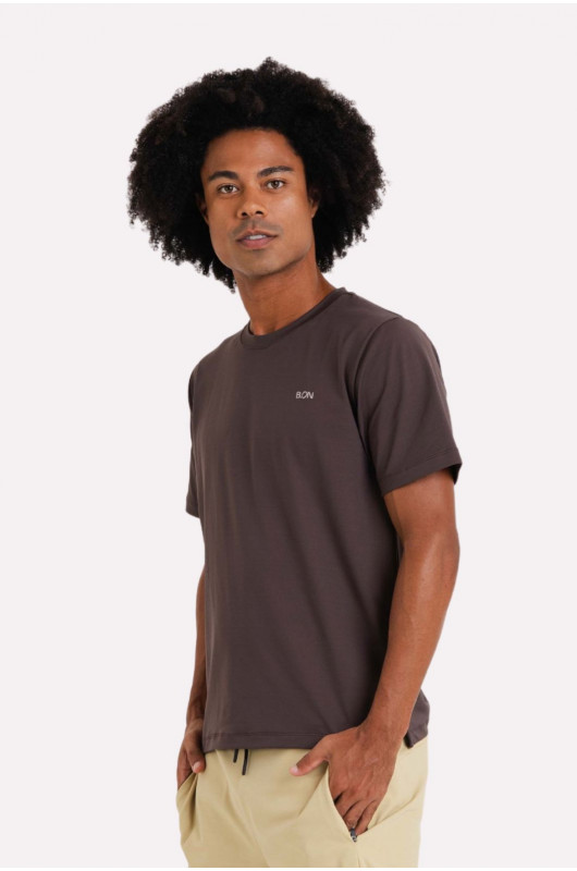Camiseta B.ON Air Masculina Marrom Expresso – 24271562