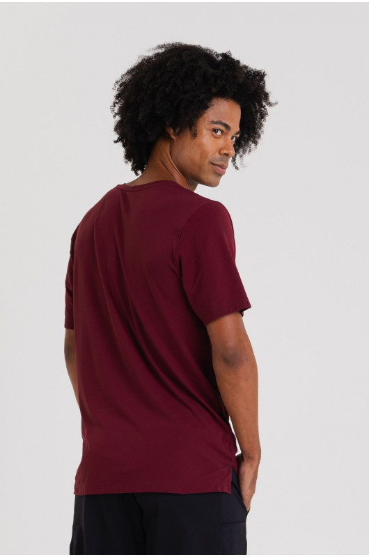  Camiseta Basic Masculina Bordô - 24271564 