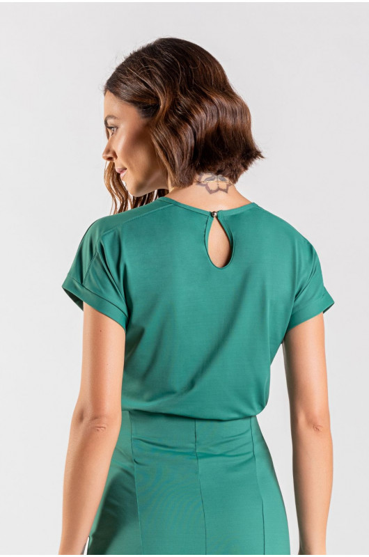 Blusa Feminina Casual Verde Esmeralda - 24271060