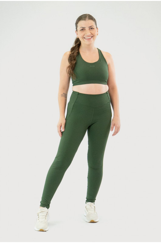 Legging Fit Refletivo Feminina Verde Forest – 24271898