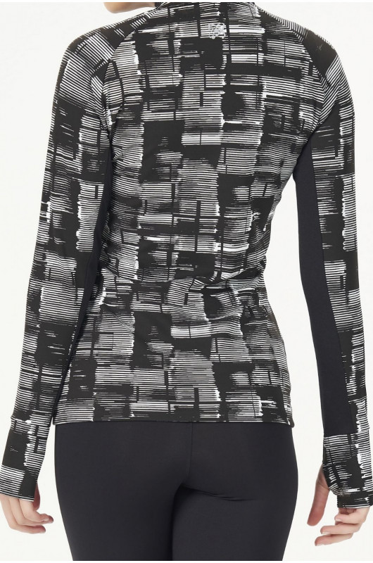 Jaqueta Feminina Jacquard Preta e Branca - 24270284
