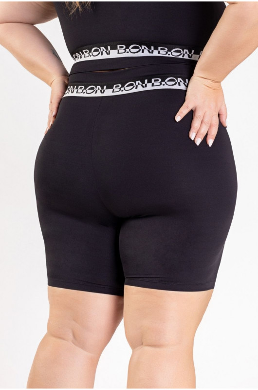 Bermuda Elastic Plus Size Feminina Preta - 24271108