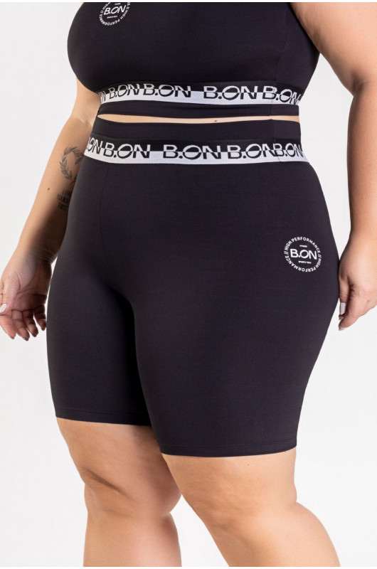 Bermuda Elastic Plus Size Feminina Preta - 24271108
