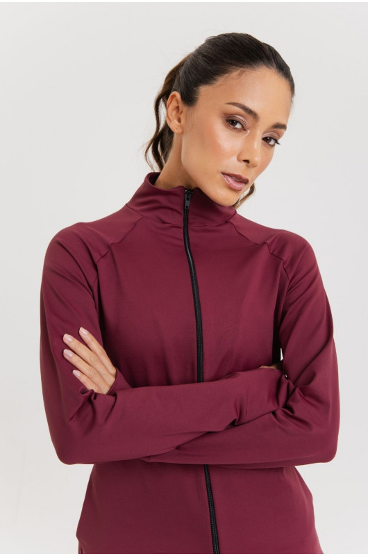 Jaqueta Slim Basic Feminina Bordô - 24271581 
