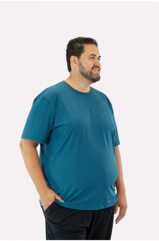 Camiseta B.ON Air Masculina Plus Size Petróleo – 24271954