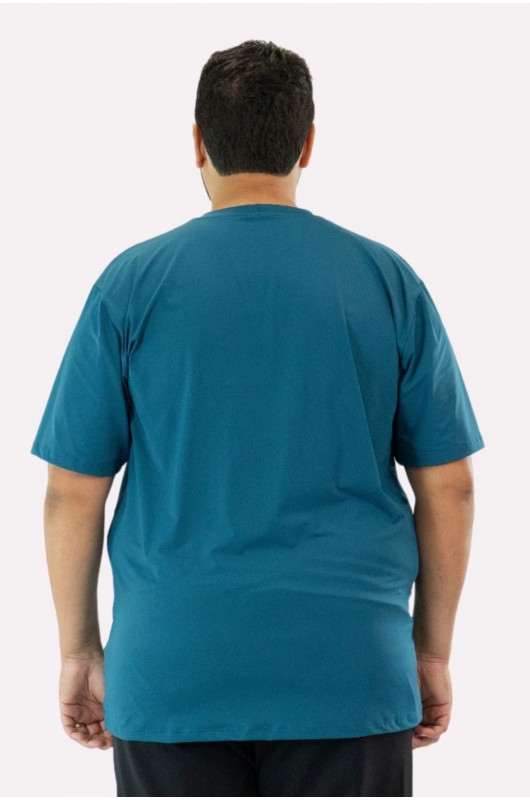 Camiseta B.ON Air Masculina Plus Size Petróleo – 24271954