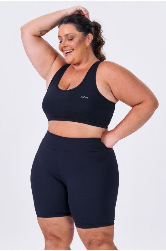 Bermuda Basic Plus Size Feminina Preta - 24270200