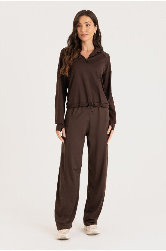 Blusão Comfy Feminino Marrom Expresso – 24271846