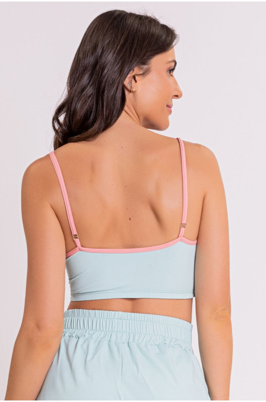 Top Alongado Feminino Pijama Verde Light - 24270782