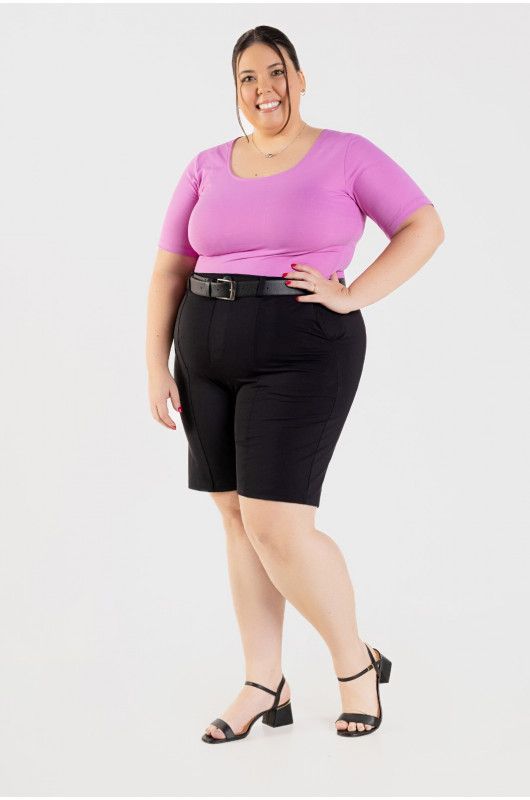 Blusa Feminina Basic Plus Size Lilás - 24271291