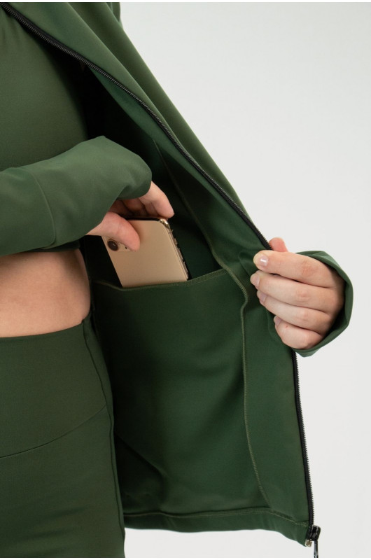 Jaqueta Slim Basic Feminina Verde Forest – 24271811