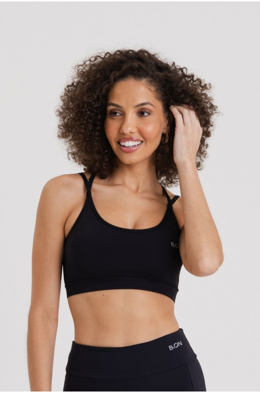 Top Feminino Stripes Cross Preto - 24270048