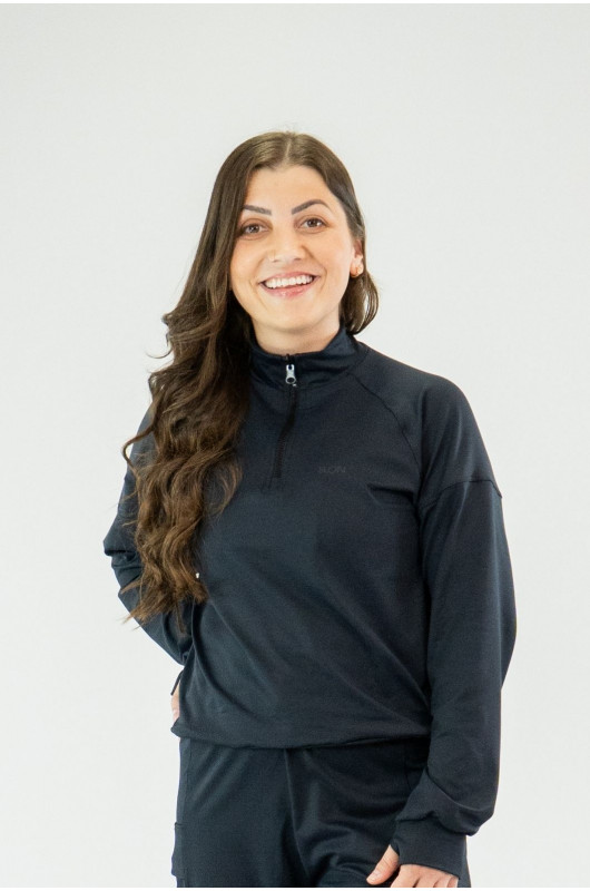 Blusão Comfy c/ Ziper Feminino Preto – 24271819 