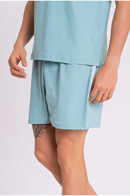 Shorts Pijama Masculino Verde Quartzo - 24270770