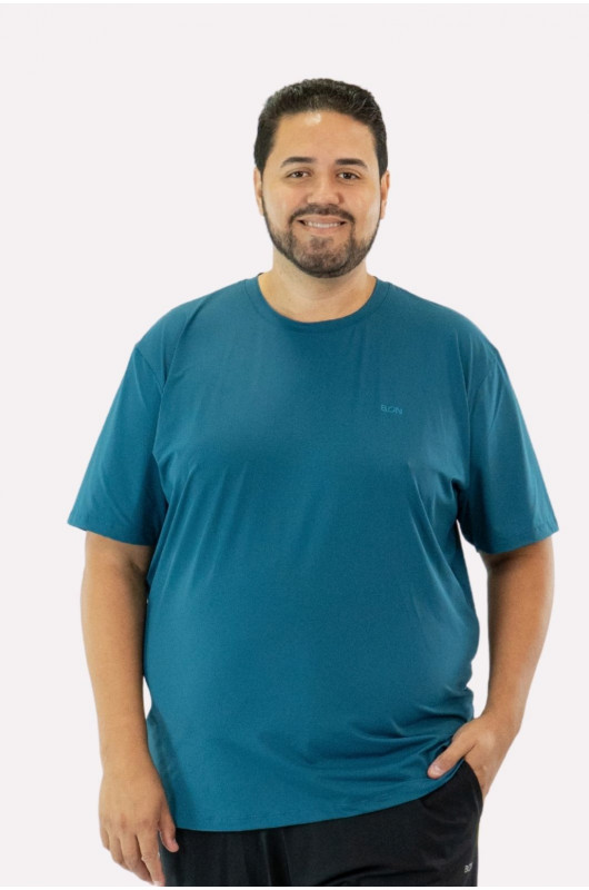 Camiseta B.ON Air Masculina Plus Size Petróleo – 24271954