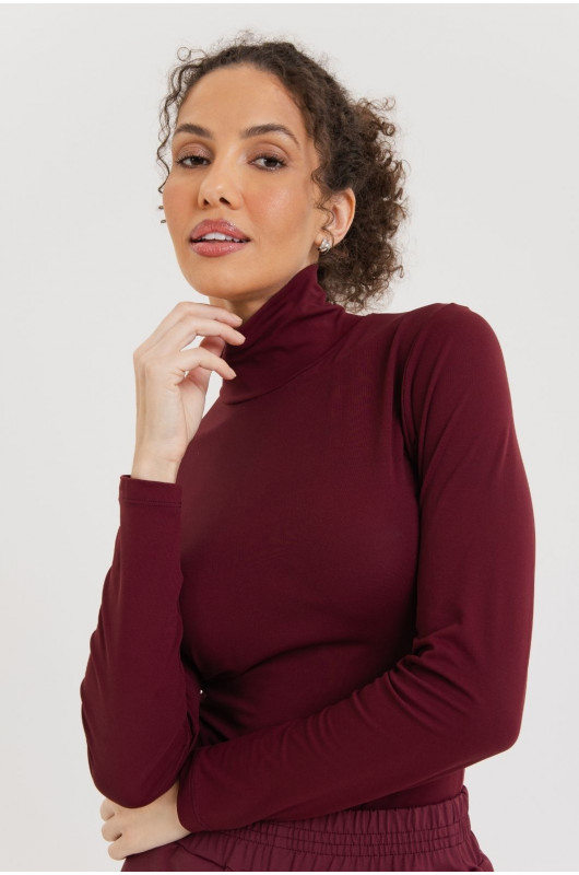  Blusa Winter Feminina Bordô - 24271583 