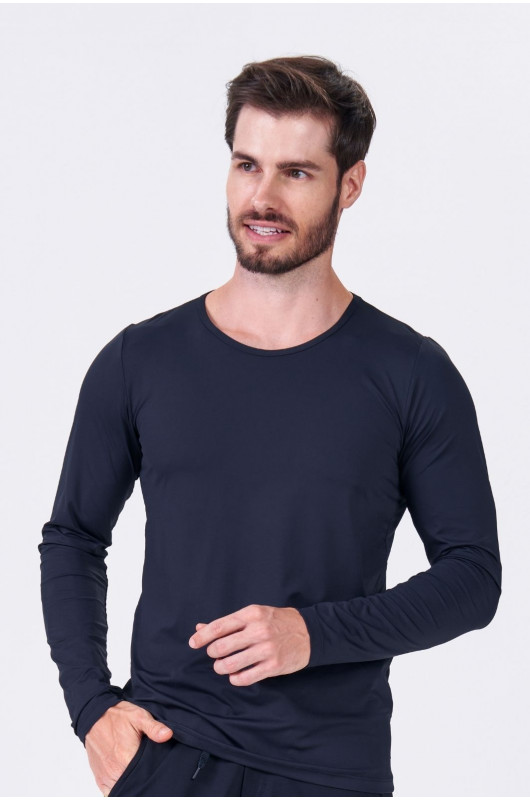 Blusa Segunda Pele Masculina Preta - 24270154 