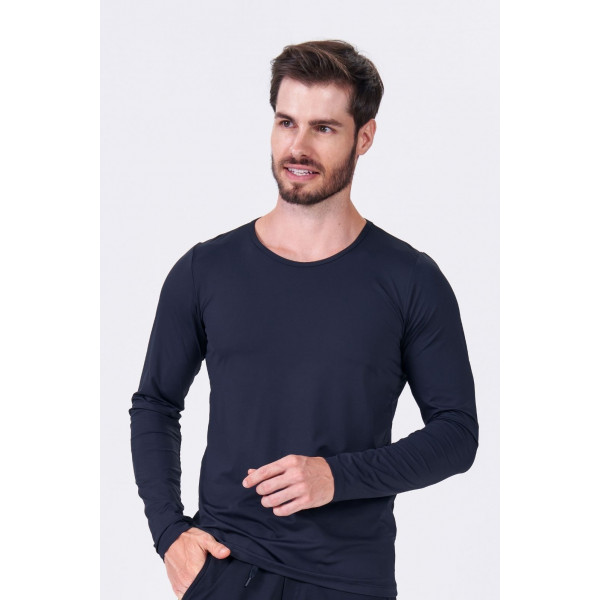 Blusa Segunda Pele Masculina Preta - 24270154 