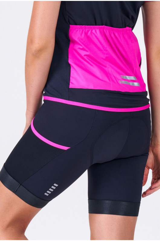 Bermuda Feminina Ciclismo Preta c/ Rosa - 24270719