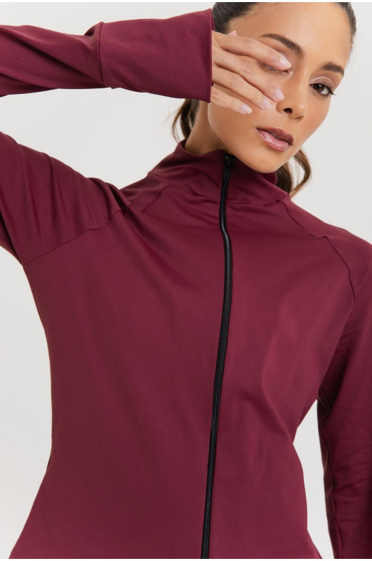 Jaqueta Slim Basic Feminina Bordô - 24271581 
